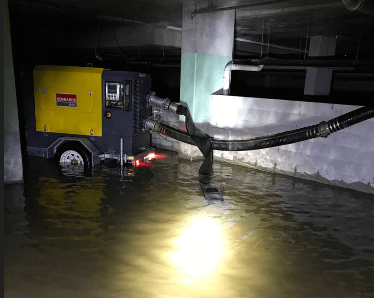 Kennards Hire pumps prevent inundation at Brisbane’s Howard Smith Wharves